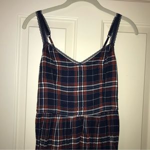 Abercrombie red and blue plaid dress, size XS extra small